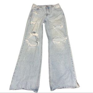 Buckle Gilded Intent Blue Denim Jeans Light Wash Distressed Sz 28x31 Grunge Rock